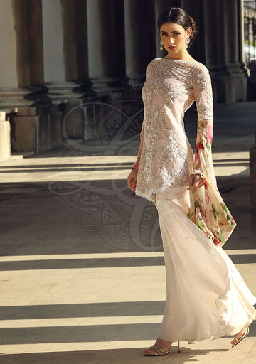 Layla Chatoor | Luxury Pret | Blush Pink Short Tunic