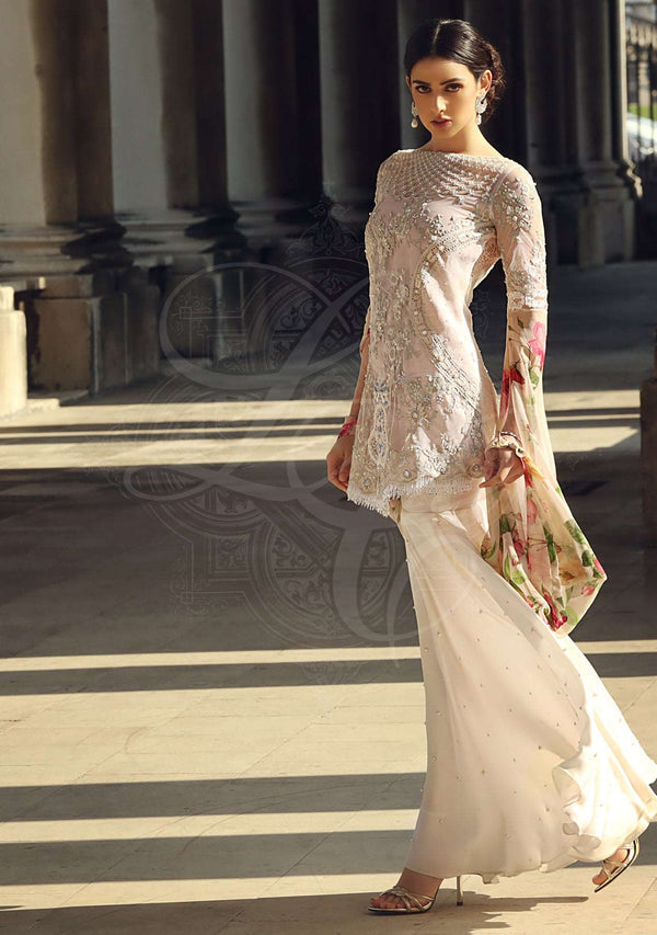 Layla Chatoor | Luxury Pret | Blush Pink Short Tunic