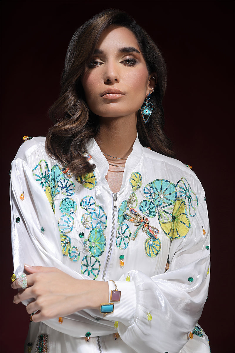 Wardha Saleem | Luxury Pret Fusion Wear | ZARA BOMBER JACKET WITH CARGO PANTS (2PC)