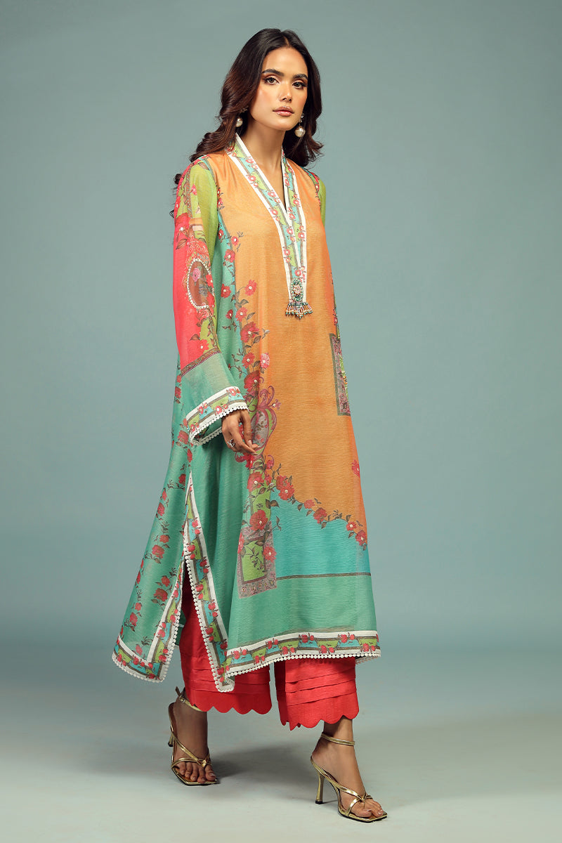 Wardha Saleem | Luxury Pret Traditional Wear | AFSANEH SHIRT WITH DUPATTA ( 2 PC)