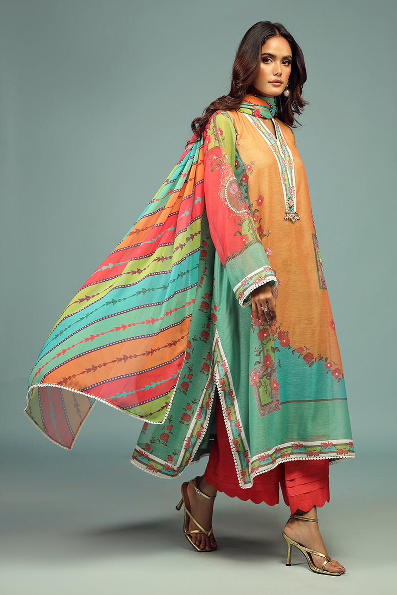 Wardha Saleem | Luxury Pret Traditional Wear | AFSANEH SHIRT WITH DUPATTA ( 2 PC)
