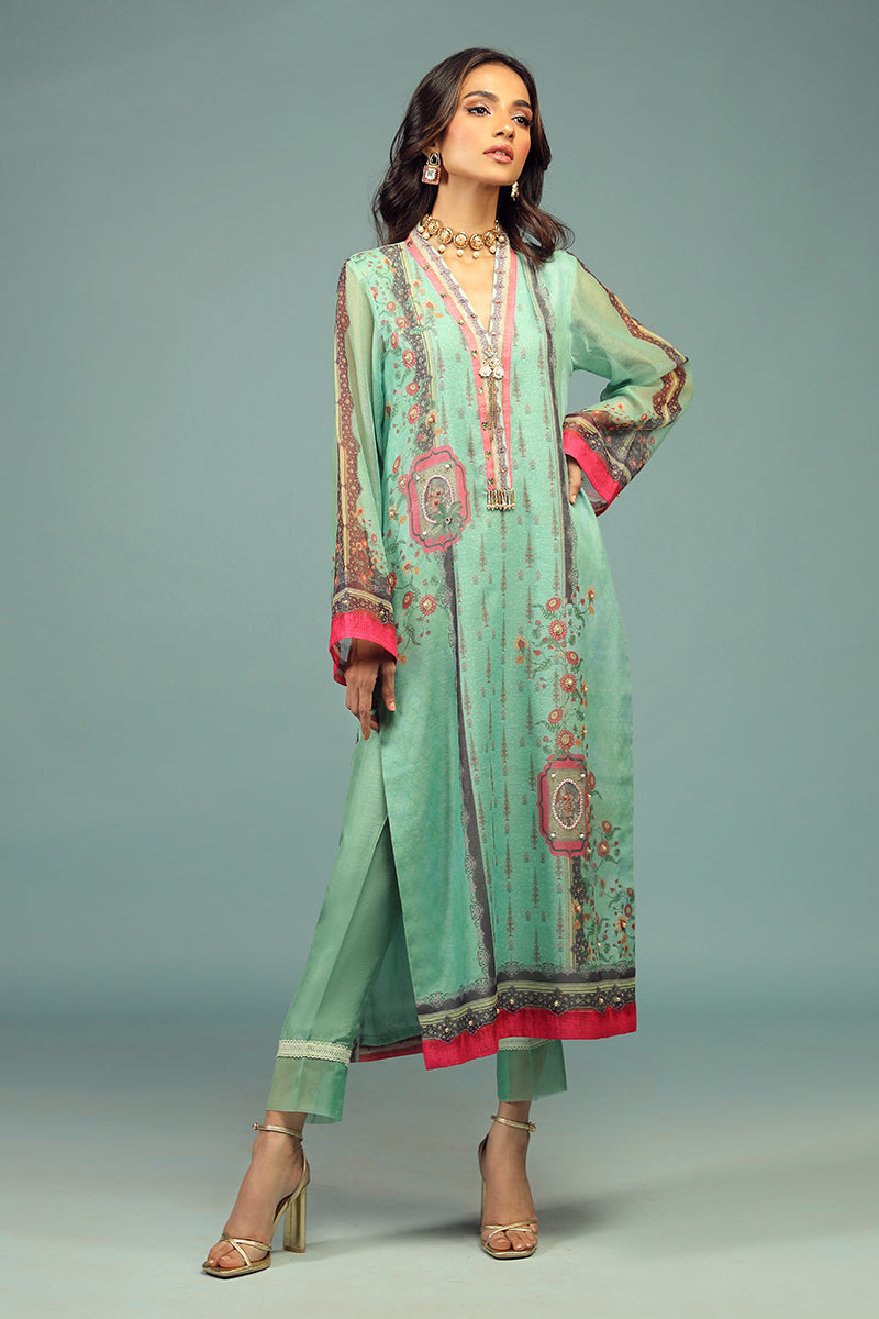 Wardha Saleem | Luxury Pret Traditional Wear | CHANDNI SHIRT WITH DUPATTA ( 2 PC)