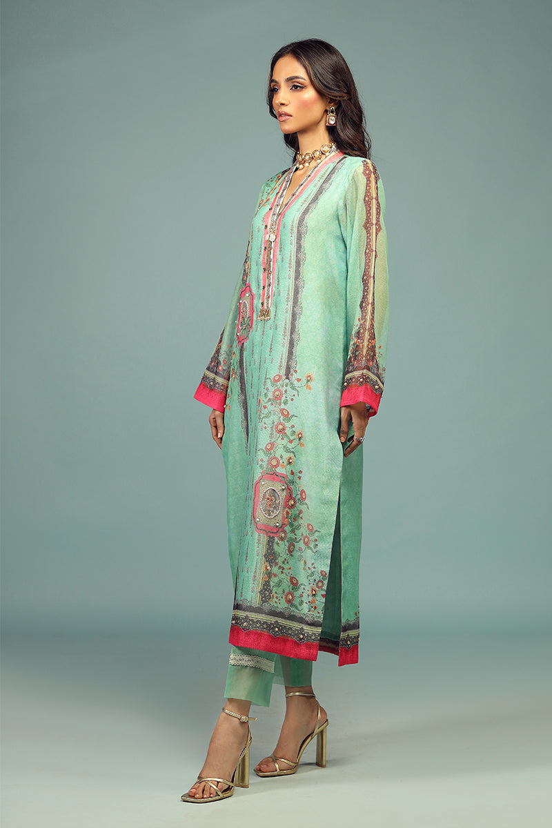 Wardha Saleem | Luxury Pret Traditional Wear | CHANDNI SHIRT WITH DUPATTA ( 2 PC)