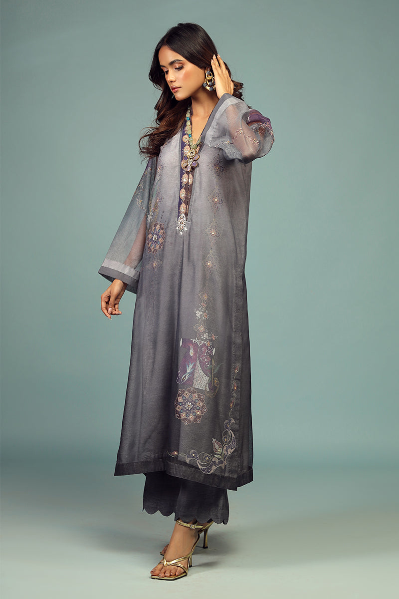 Wardha Saleem | Luxury Pret Traditional Wear | DARVESH SHIRT WITH DUPATTA ( 2 PC)