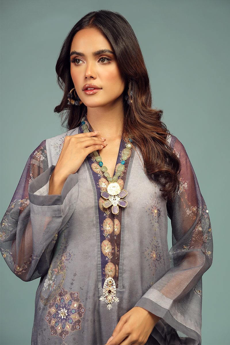 Wardha Saleem | Luxury Pret Traditional Wear | DARVESH SHIRT WITH DUPATTA ( 2 PC)