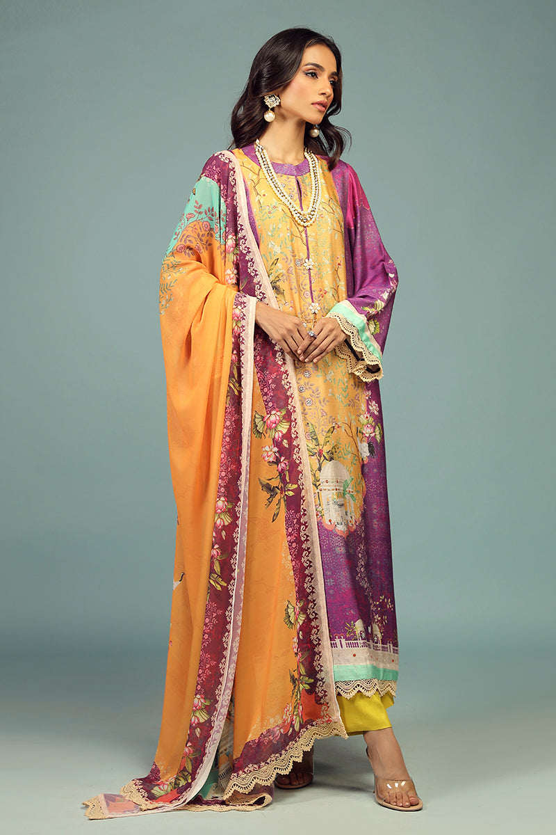 Wardha Saleem | Luxury Pret Traditional Wear | JHAROKA SHIRT WITH DUPATTA ( 2 PC)