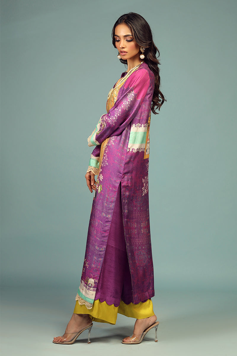 Wardha Saleem | Luxury Pret Traditional Wear | JHAROKA SHIRT WITH DUPATTA ( 2 PC)