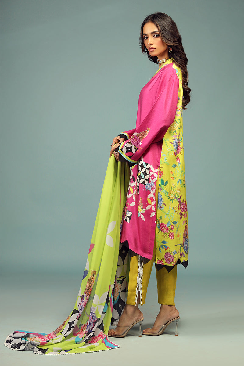 Wardha Saleem | Luxury Pret Traditional Wear | SHIKARGAH SHIRT WITH DUPATTA ( 2 PC)