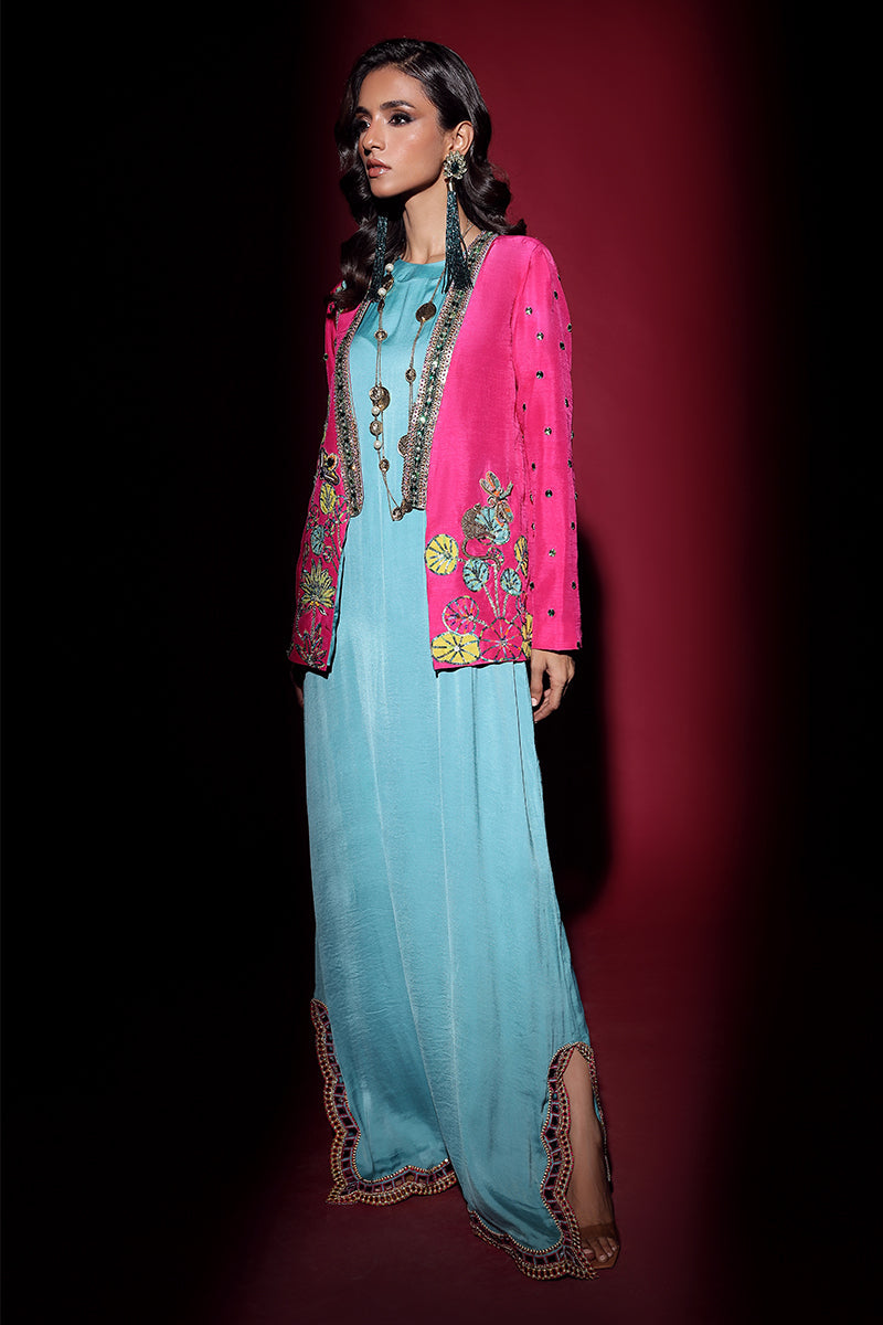 Wardha Saleem | Luxury Pret Fusion Wear | IVY JACKET WITH DRAPE (2PC)