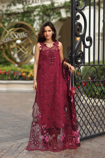 Noor by Saadia Asad | Eid Luxe Chikankari 26 | D3 -Bordeaux