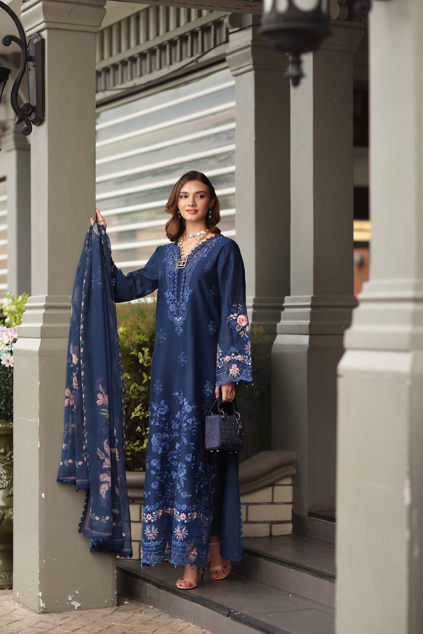 Noor by Saadia Asad | Eid Luxe Chikankari 26 | D11 - Sapphire Blue