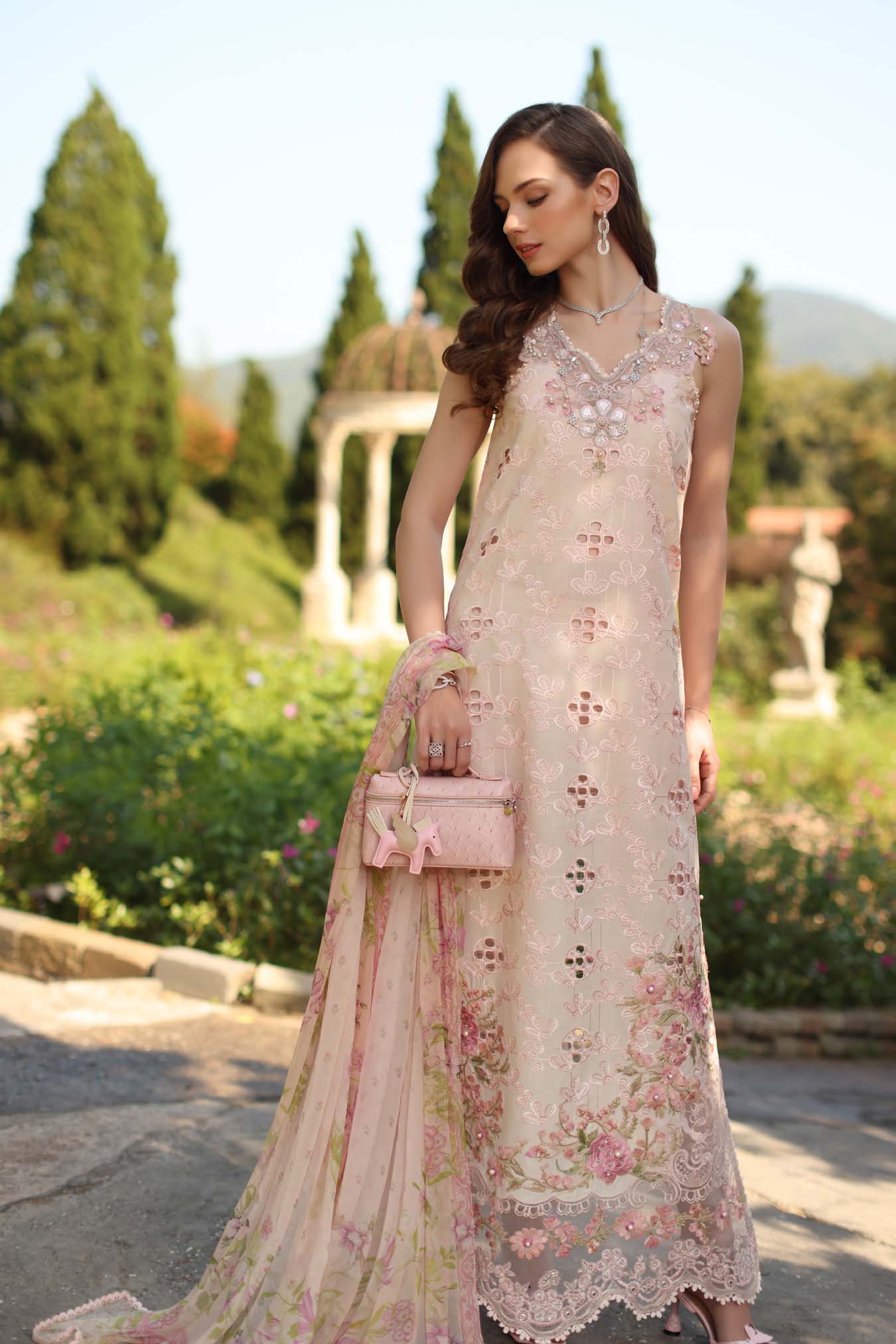 Saadia Asad | Luxury Eid Schiffli Laserkari 26 | D7 - A - Florine