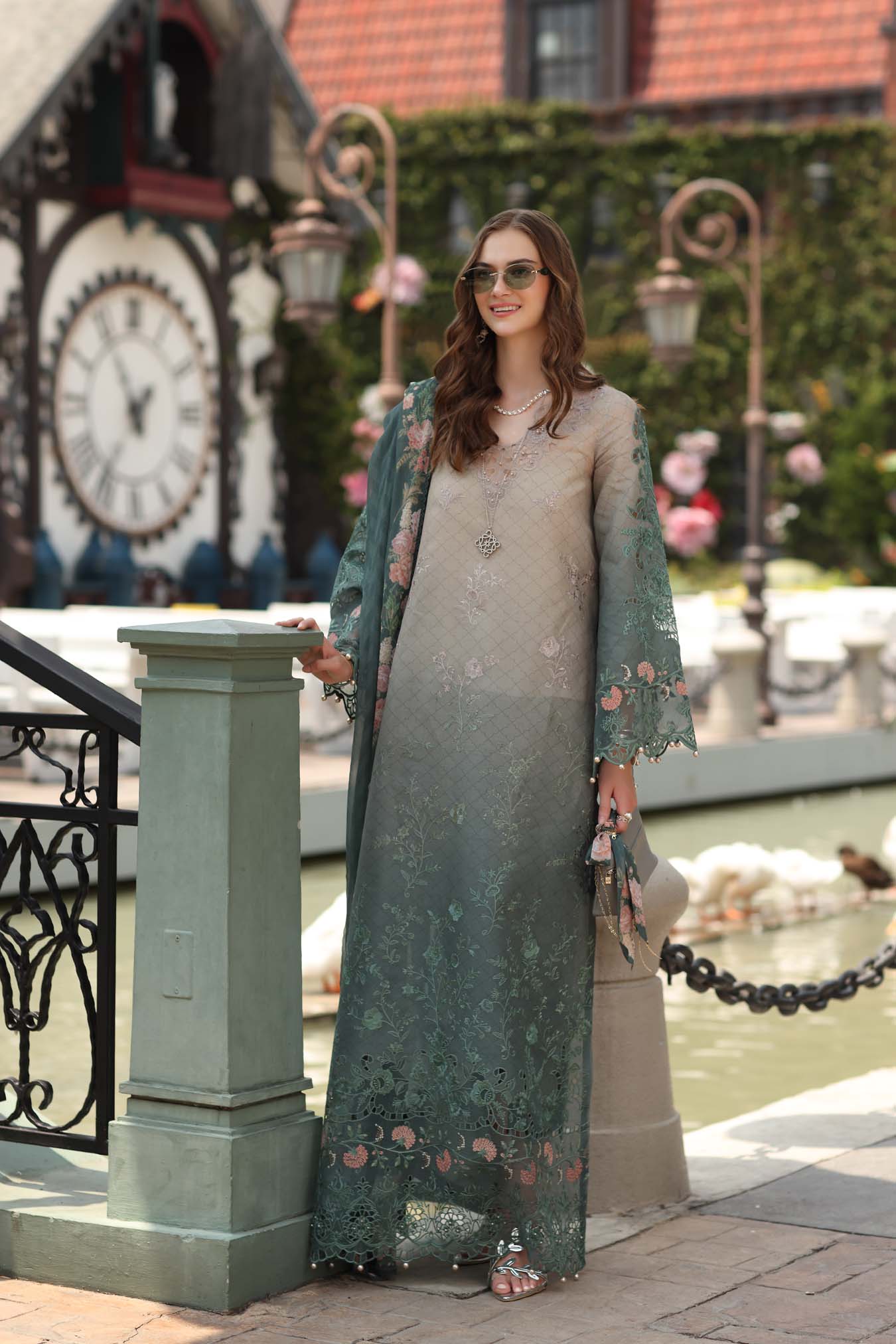 Noor by Saadia Asad | Eid Luxe Chikankari 26 | D4 - Smoke Zinc