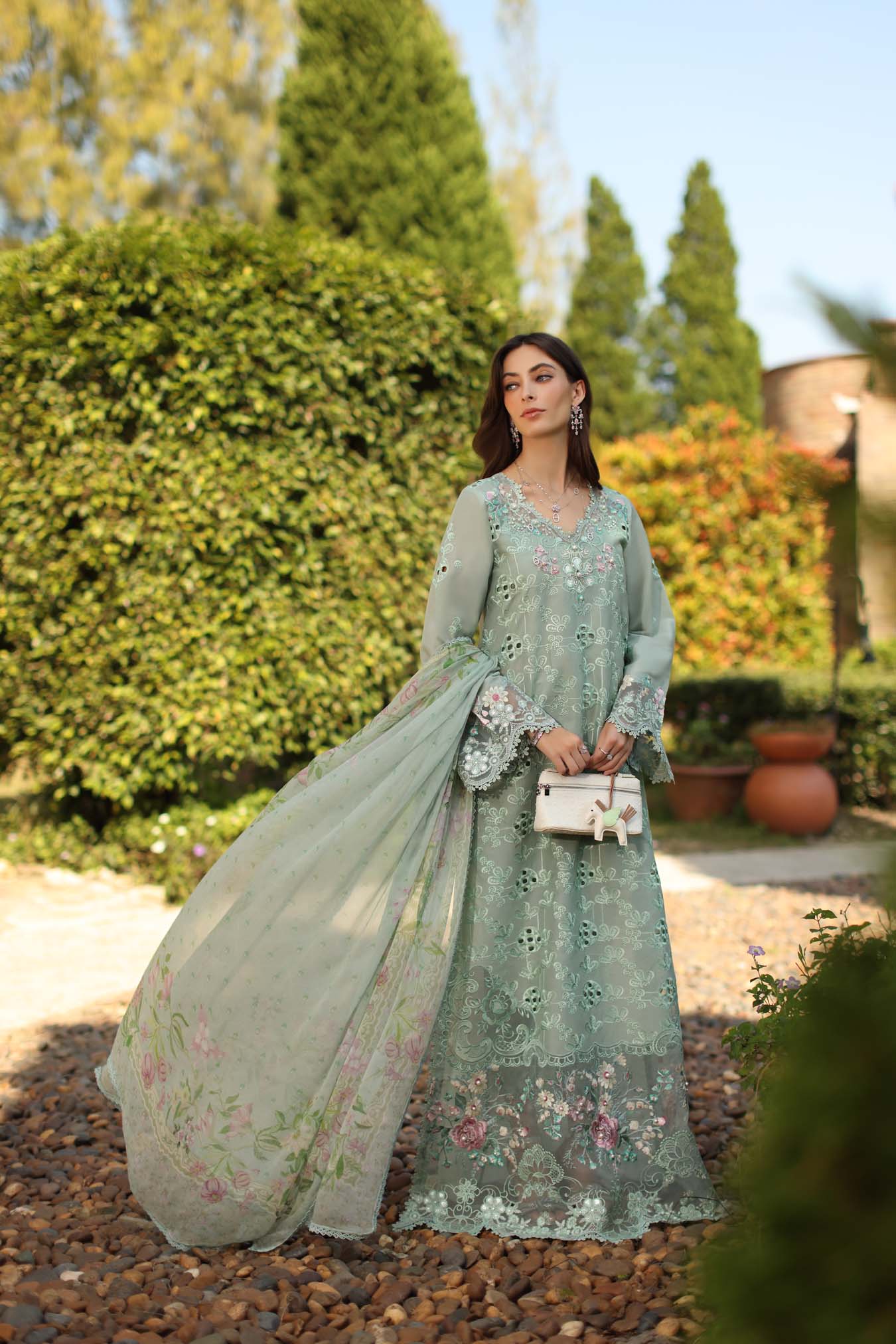 Saadia Asad | Luxury Eid Schiffli Laserkari 26 | D7 - B - Florine