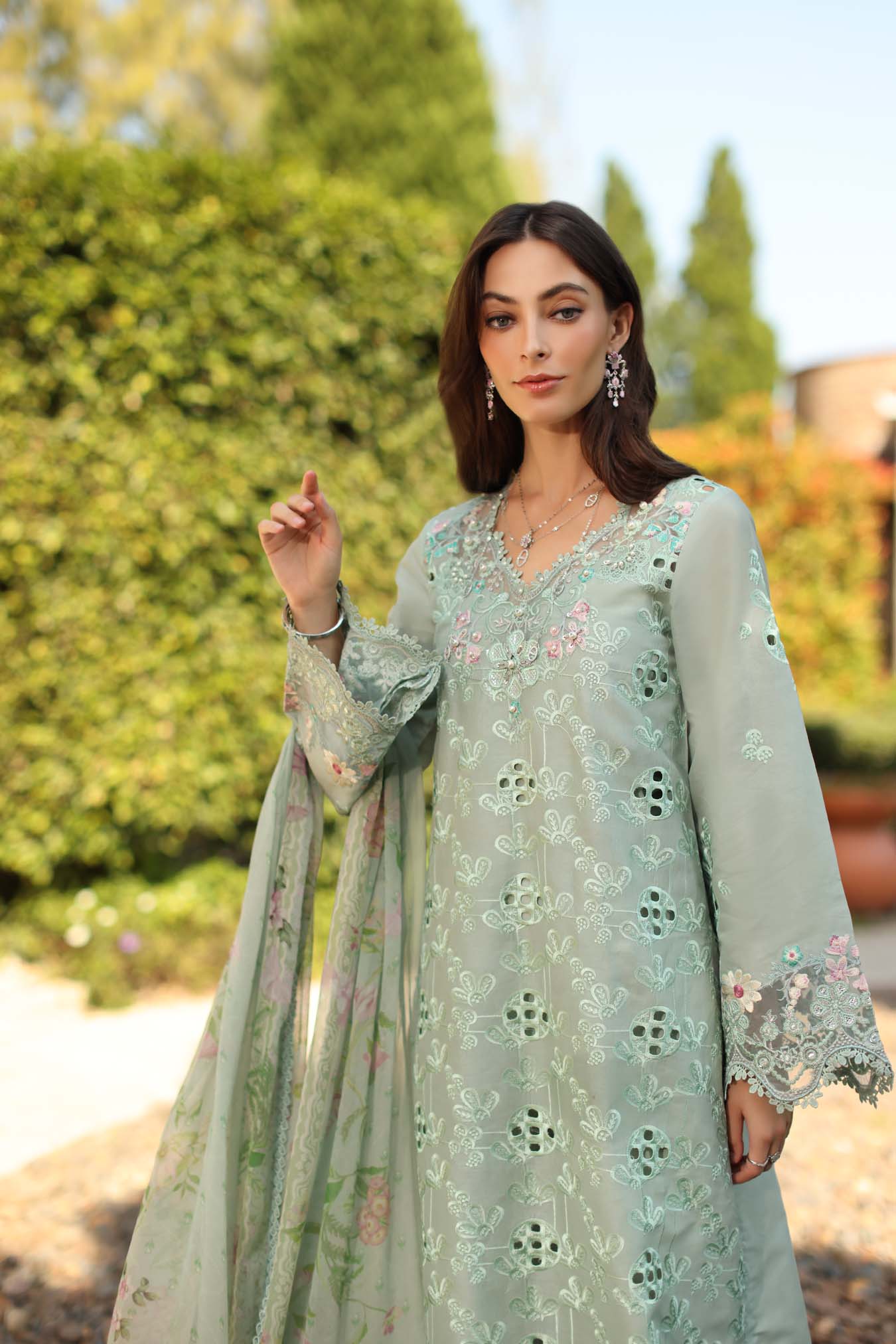 Saadia Asad | Luxury Eid Schiffli Laserkari 26 | D7 - B - Florine