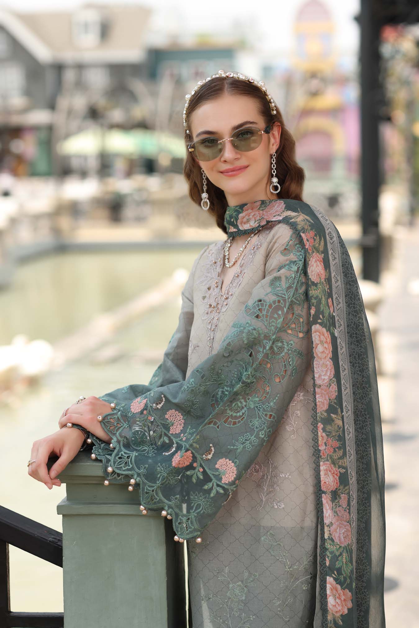 Noor by Saadia Asad | Eid Luxe Chikankari 26 | D4 - Smoke Zinc
