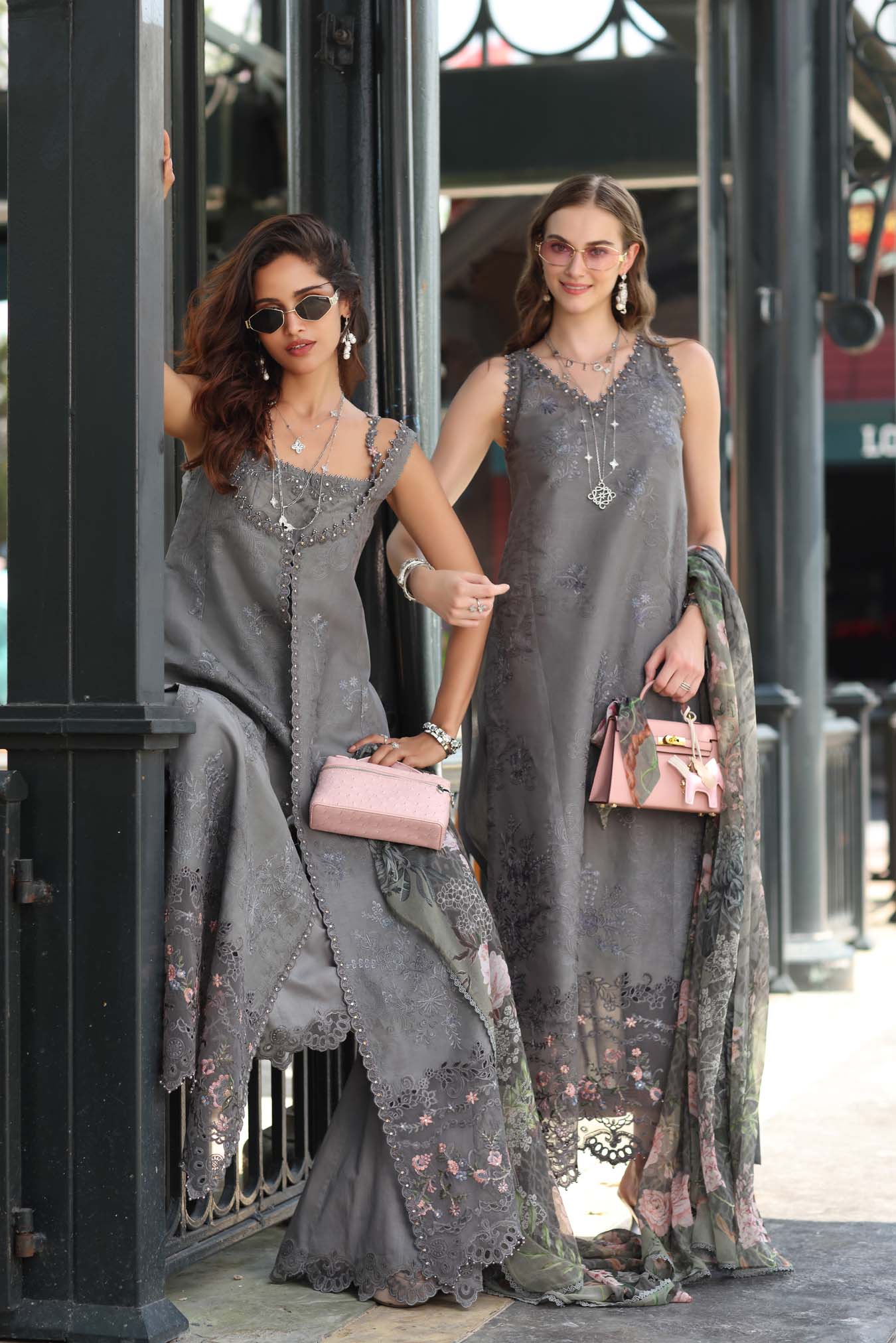 Noor by Saadia Asad | Eid Luxe Chikankari 26 | D9 - Shadow Grey