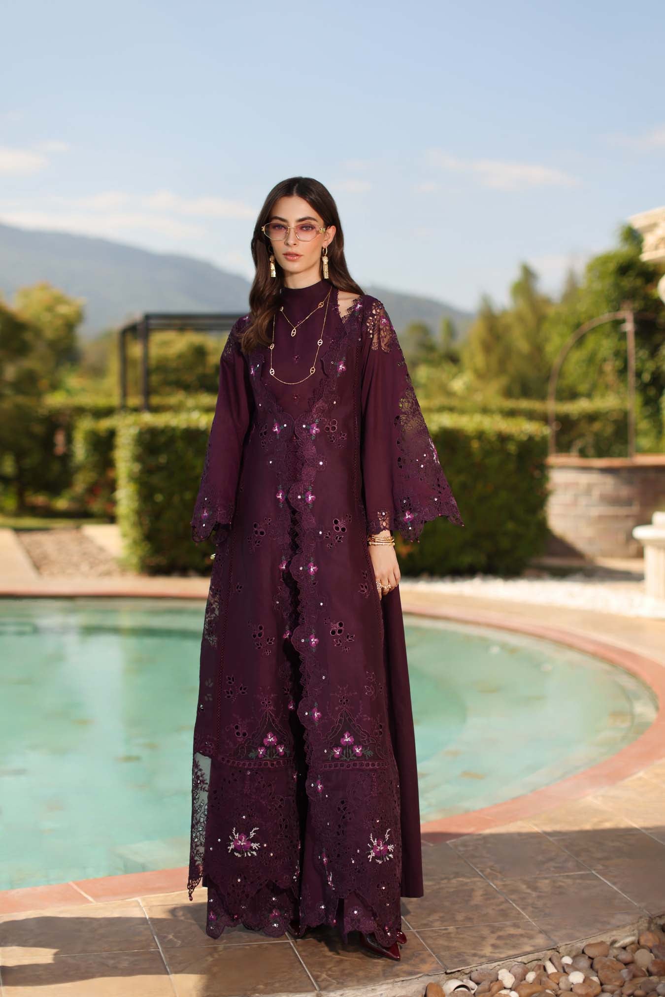 Saadia Asad | Luxury Eid Schiffli Laserkari 26 | D8 - B - Selene