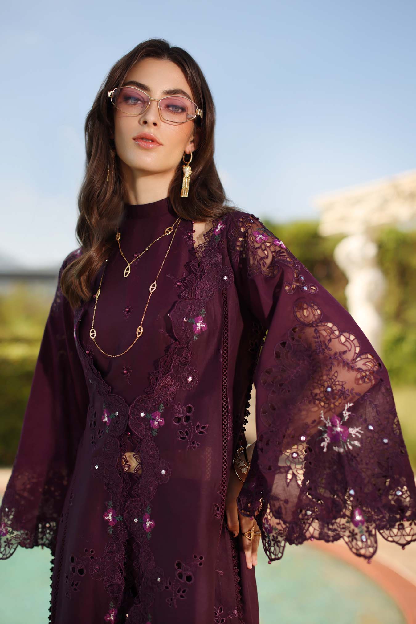 Saadia Asad | Luxury Eid Schiffli Laserkari 26 | D8 - B - Selene