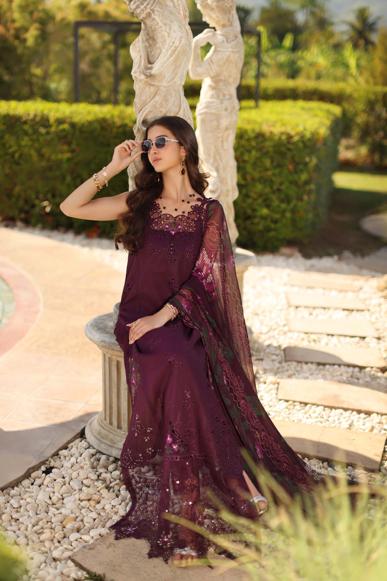 Saadia Asad | Luxury Eid Schiffli Laserkari 26 | D8 - B - Selene