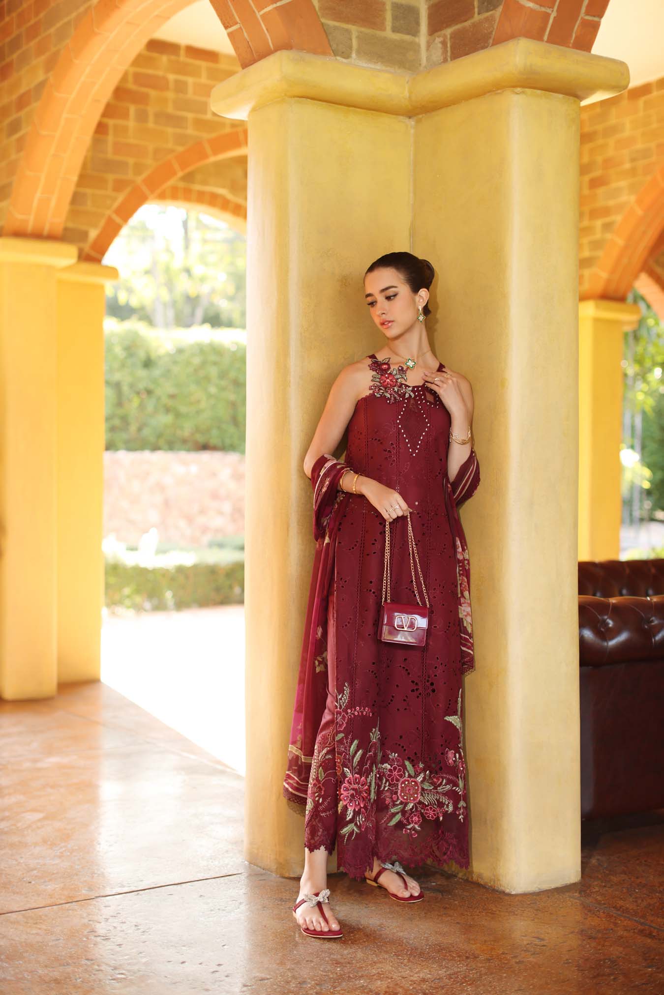 Saadia Asad | Luxury Eid Schiffli Laserkari 26 | D10 - A - Roselle