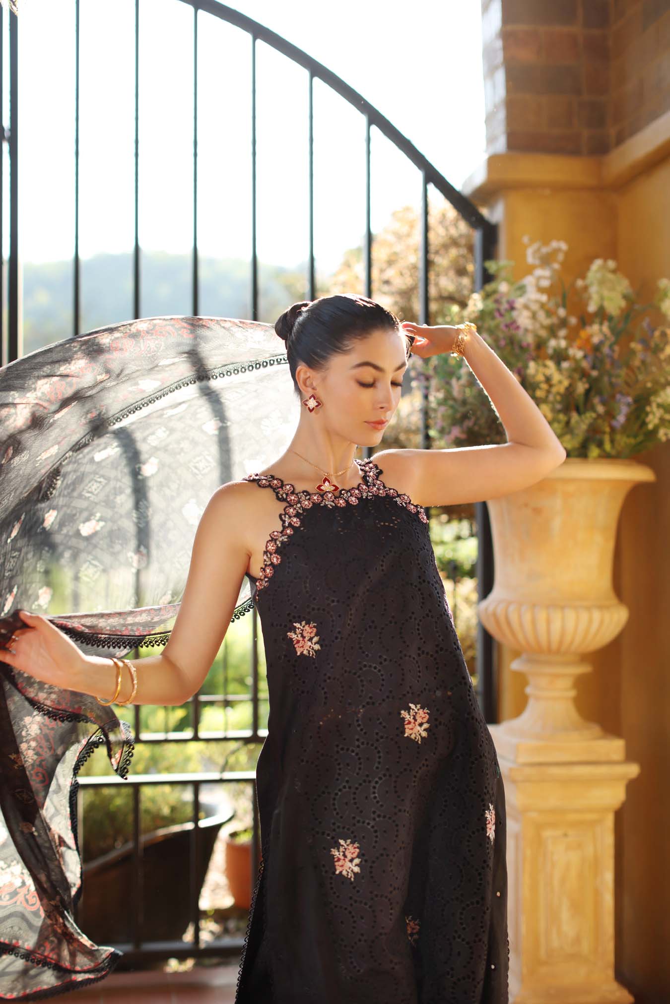 Saadia Asad | Luxury Eid Schiffli Laserkari 26 | D5 - B - Lunaria