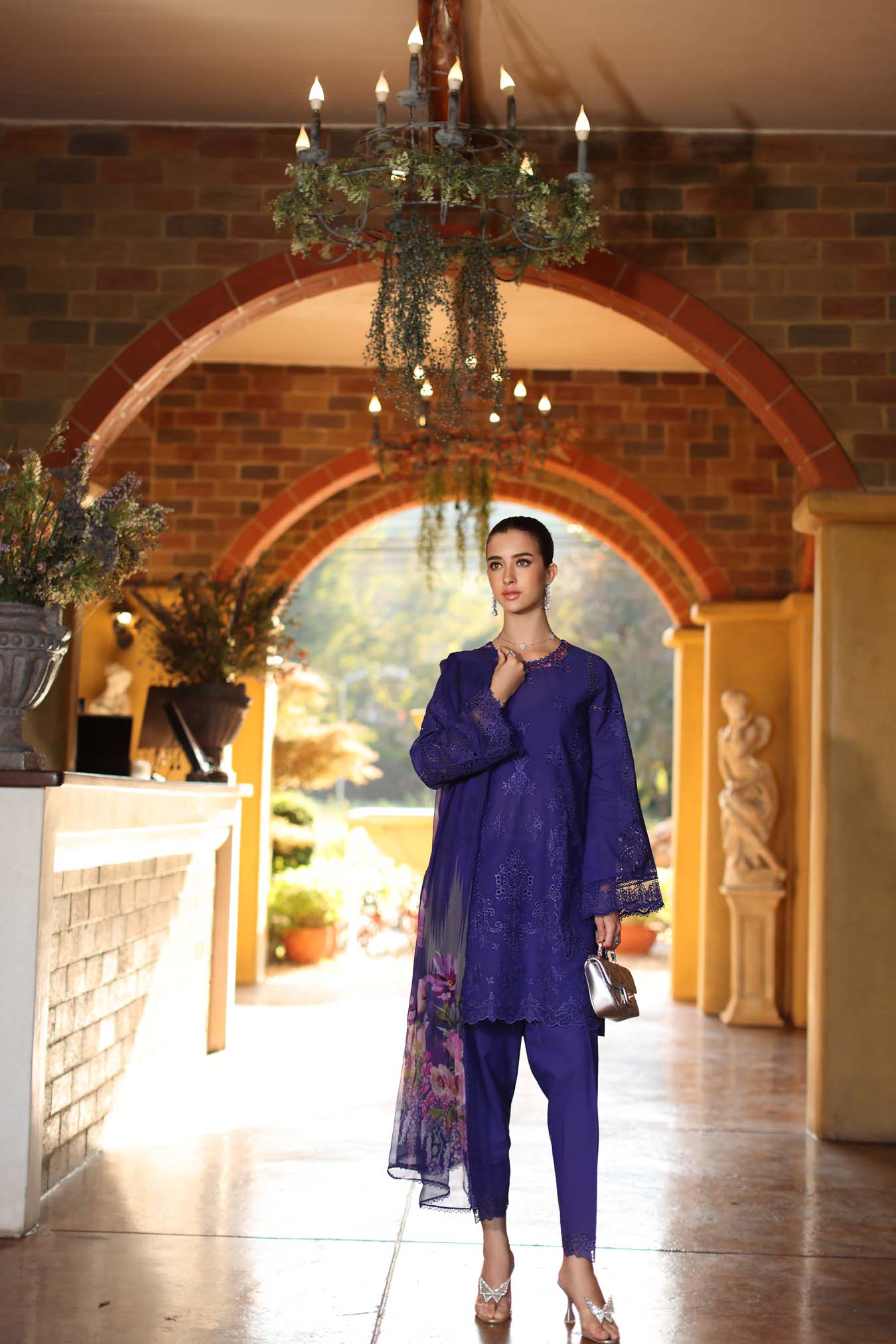 Saadia Asad | Luxury Eid Schiffli Laserkari 26 | D2 - A - Aloura