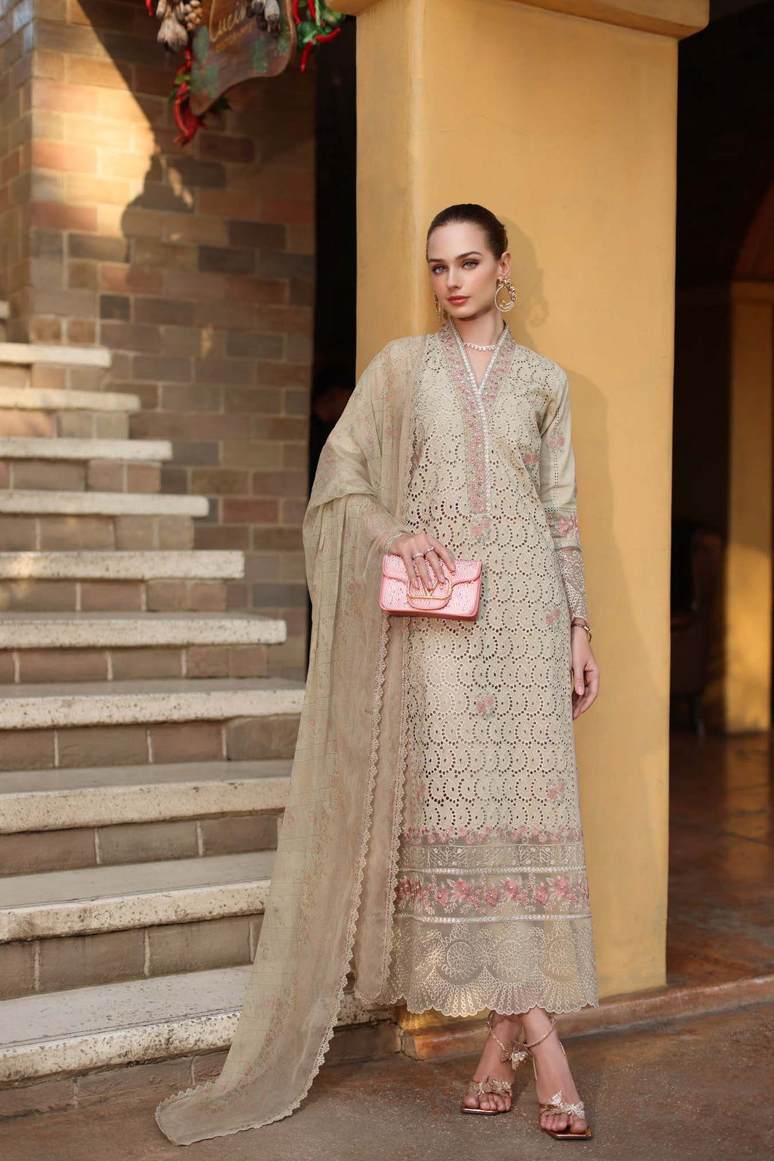 Saadia Asad | Luxury Eid Schiffli Laserkari 26 | D5 - A - Lunaria