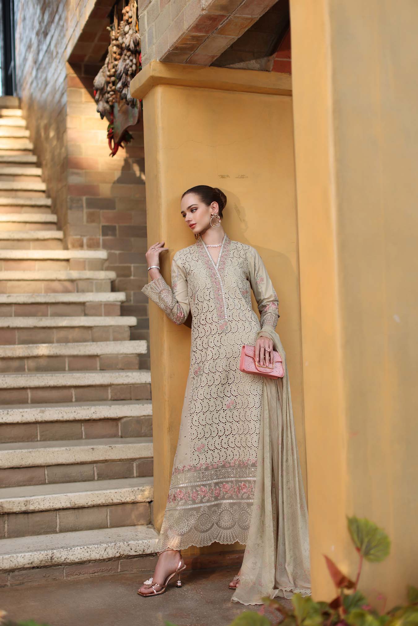 Saadia Asad | Luxury Eid Schiffli Laserkari 26 | D5 - A - Lunaria