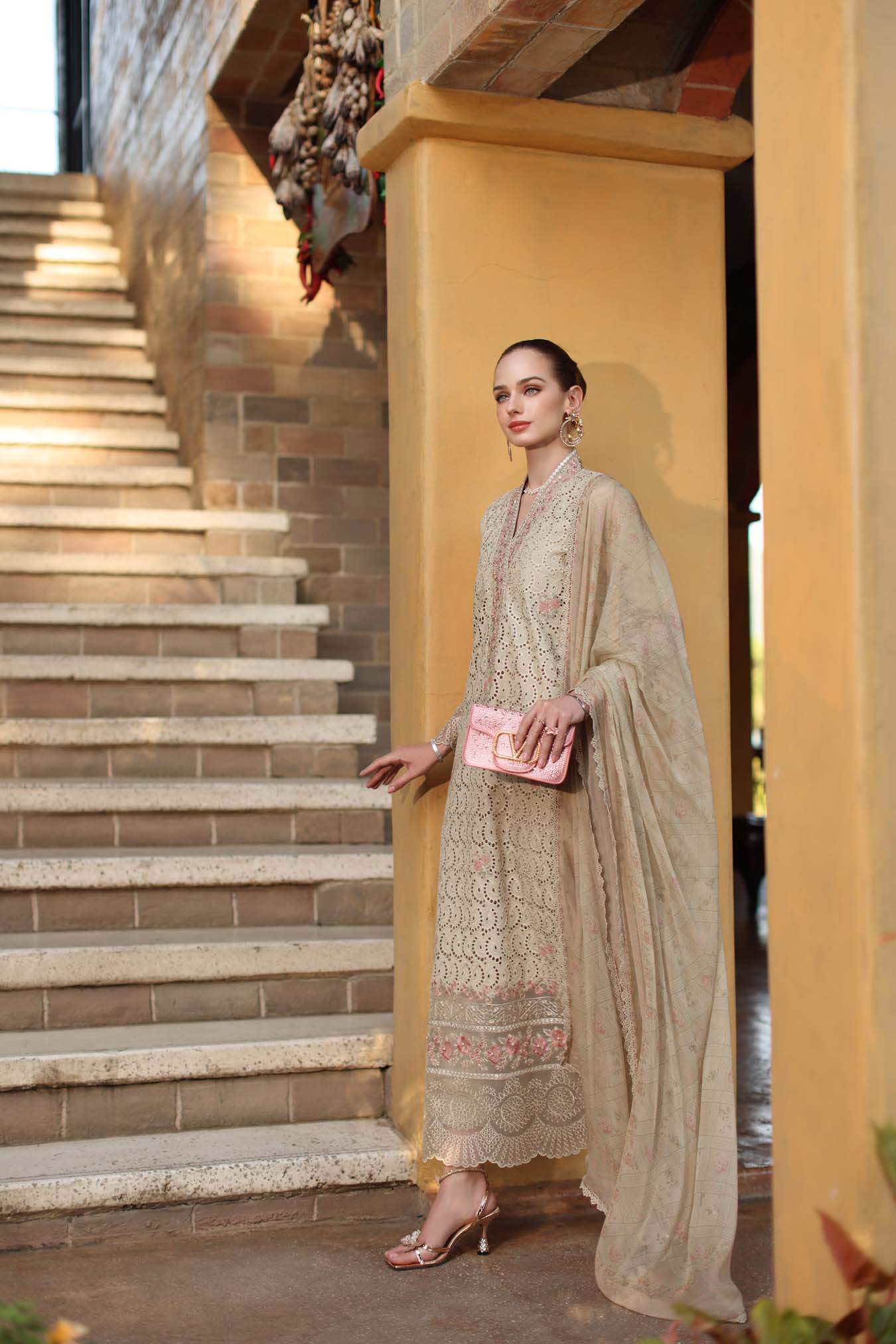 Saadia Asad | Luxury Eid Schiffli Laserkari 26 | D5 - A - Lunaria