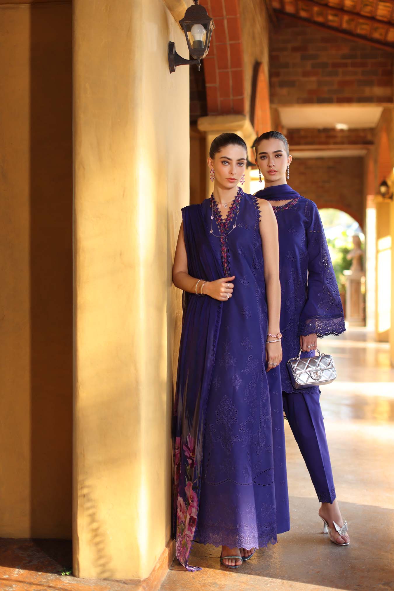 Saadia Asad | Luxury Eid Schiffli Laserkari 26 | D2 - A - Aloura