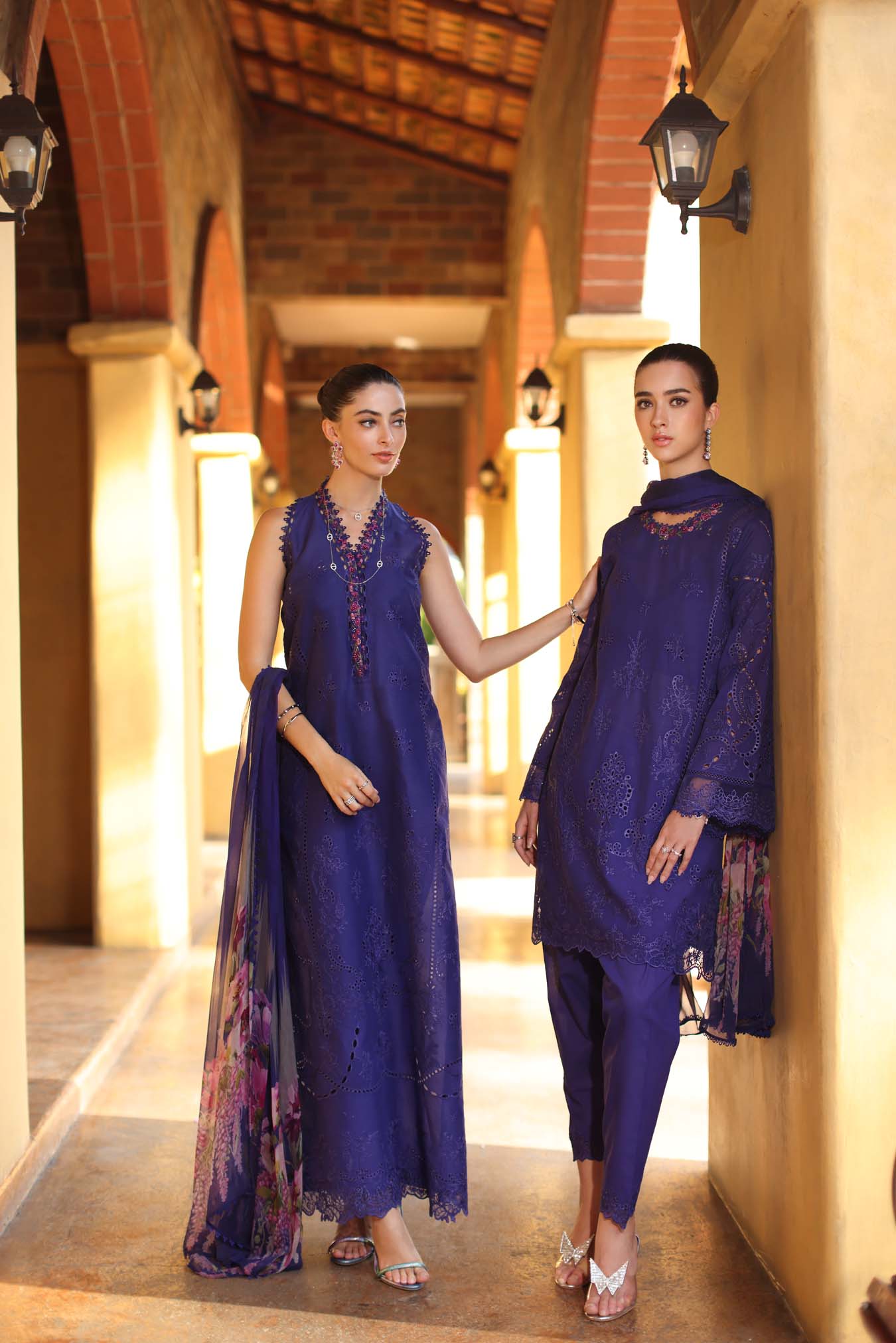 Saadia Asad | Luxury Eid Schiffli Laserkari 26 | D2 - A - Aloura
