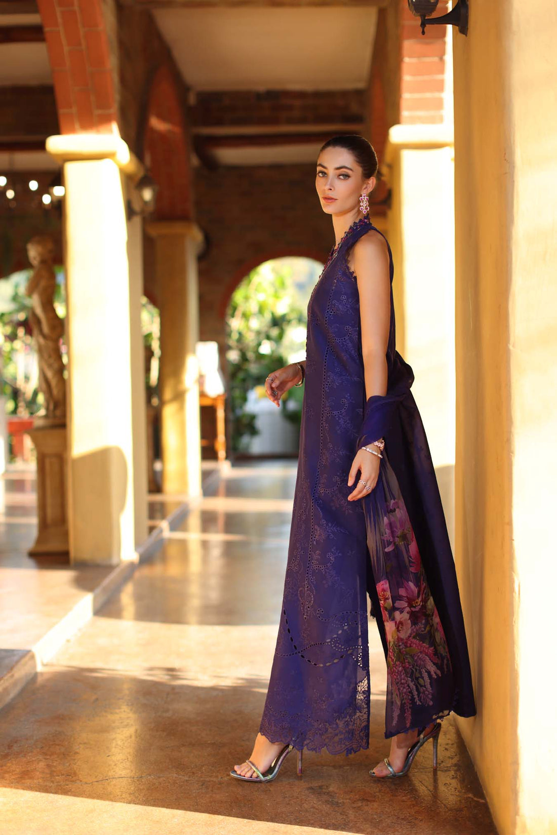 Saadia Asad | Luxury Eid Schiffli Laserkari 26 | D2 - A - Aloura