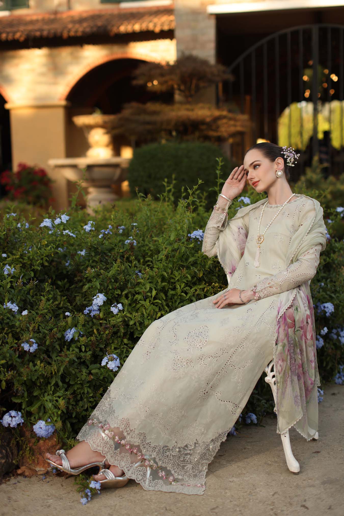 Saadia Asad | Luxury Eid Schiffli Laserkari 26 | D2 - B - Aloura