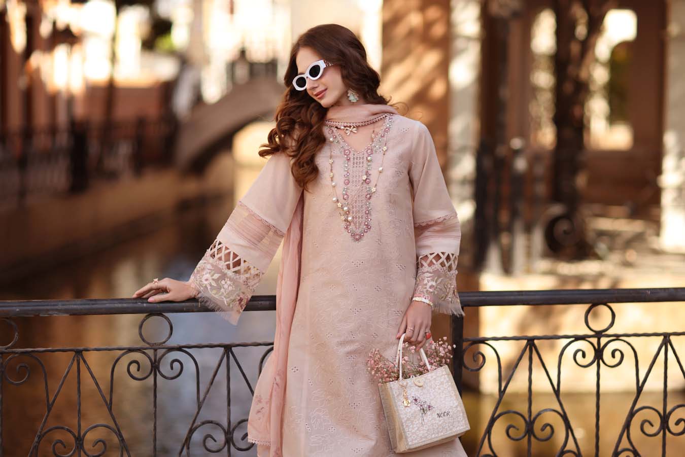 Noor by Saadia Asad | Eid Luxe Printkhaas 26 | D6 - B - Ballet Pink