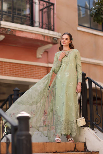 Noor by Saadia Asad | Eid Luxe Printkhaas 26 | D2 - A - Opal Mint