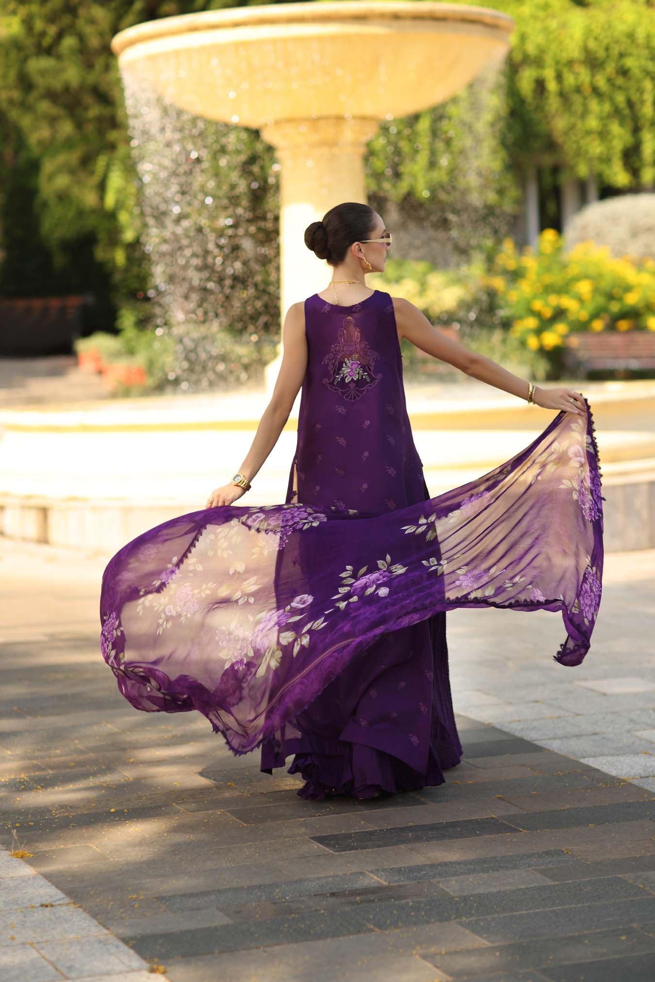 Noor by Saadia Asad | Luxury Eid Schiffli Laserkari 26 | D2 -Amalfi Amethyst