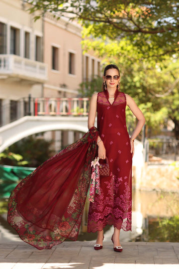 Noor by Saadia Asad | Eid Luxe Printkhaas 26 | D1 - A - Ruby