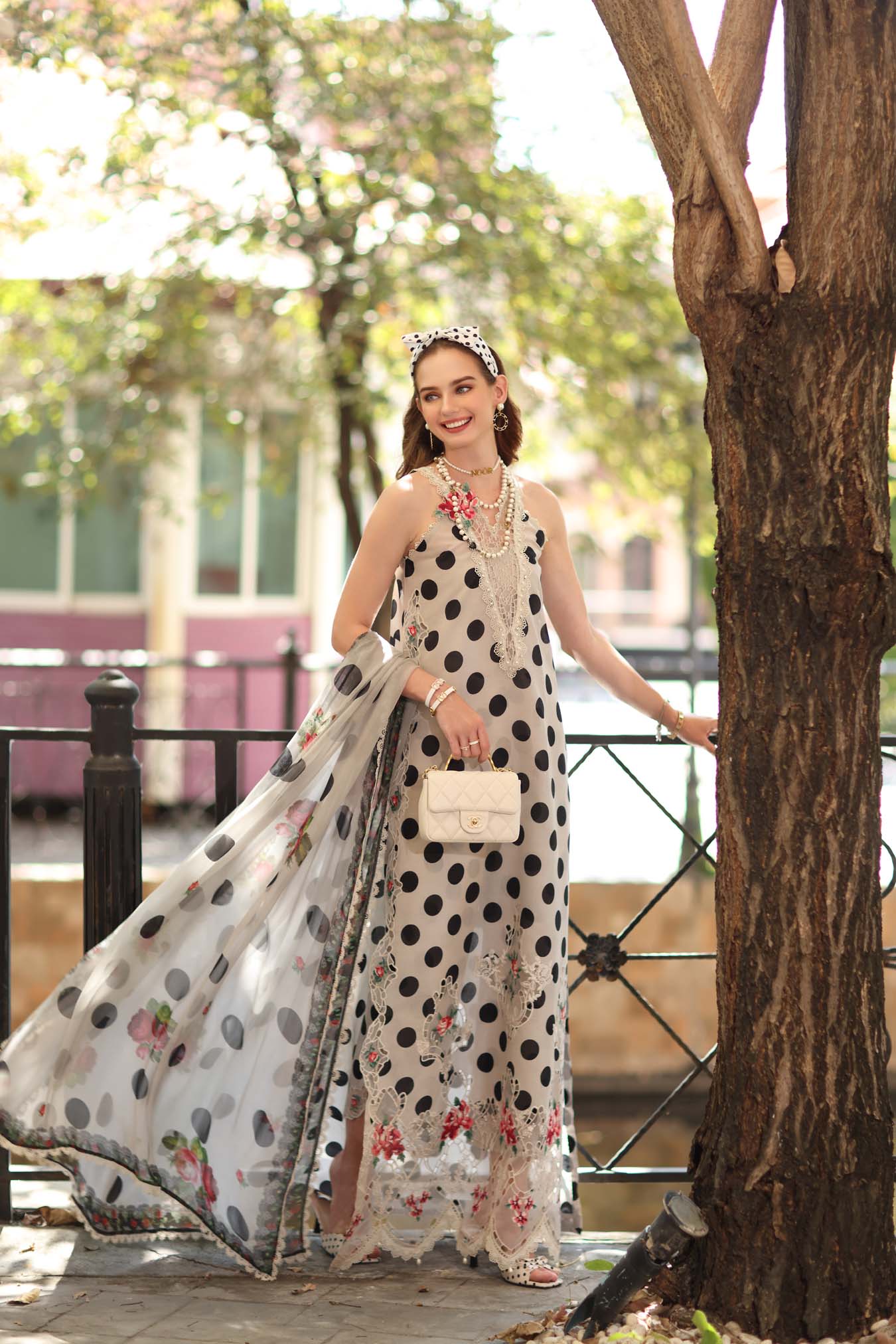 Noor by Saadia Asad | Eid Luxe Printkhaas 26 | D4 - B - Moonlight Polka