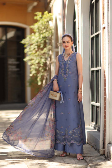 Noor by Saadia Asad | Eid Luxe Printkhaas 26 | D3 - B - Stormy Lilac
