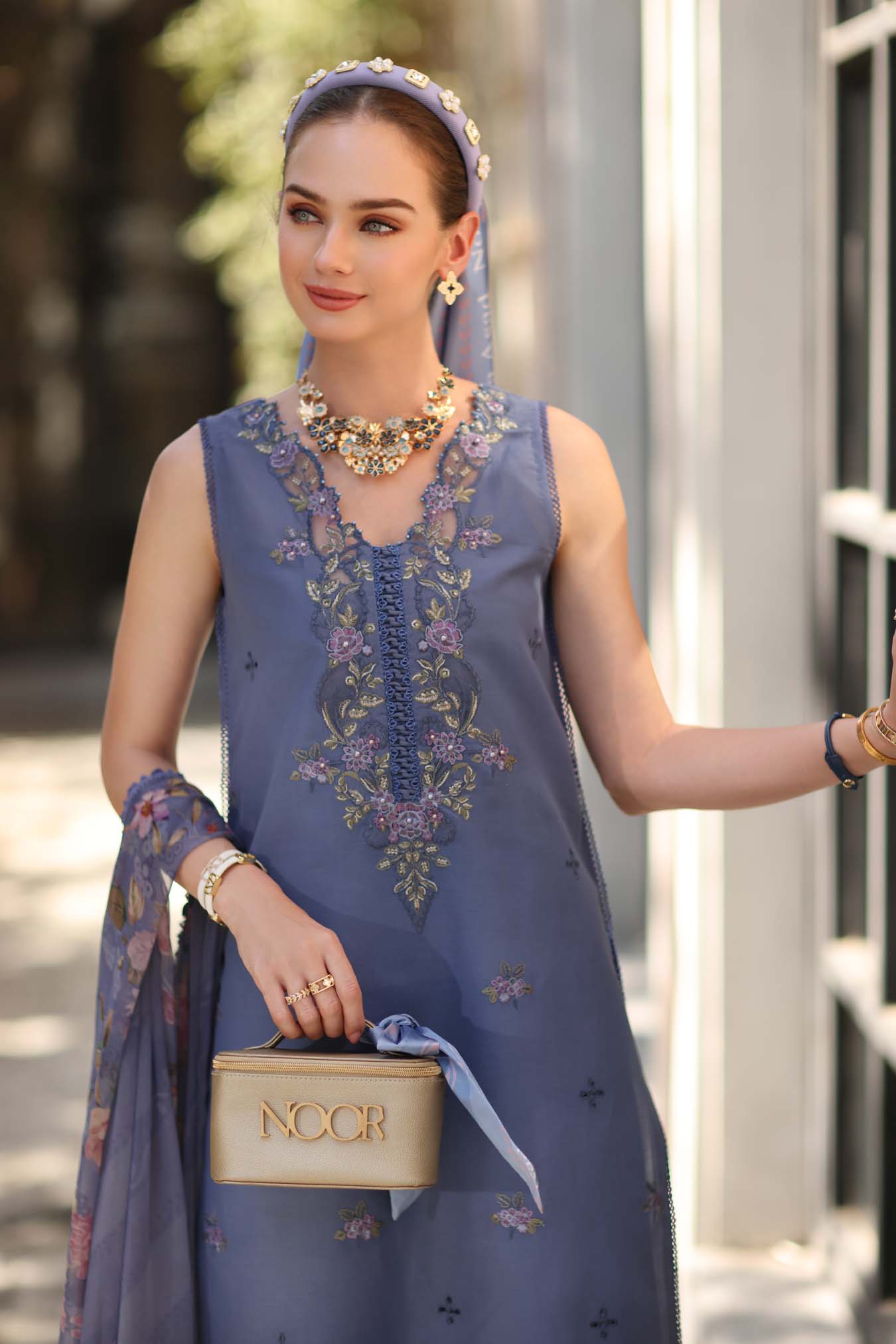 Noor by Saadia Asad | Eid Luxe Printkhaas 26 | D3 - B - Stormy Lilac