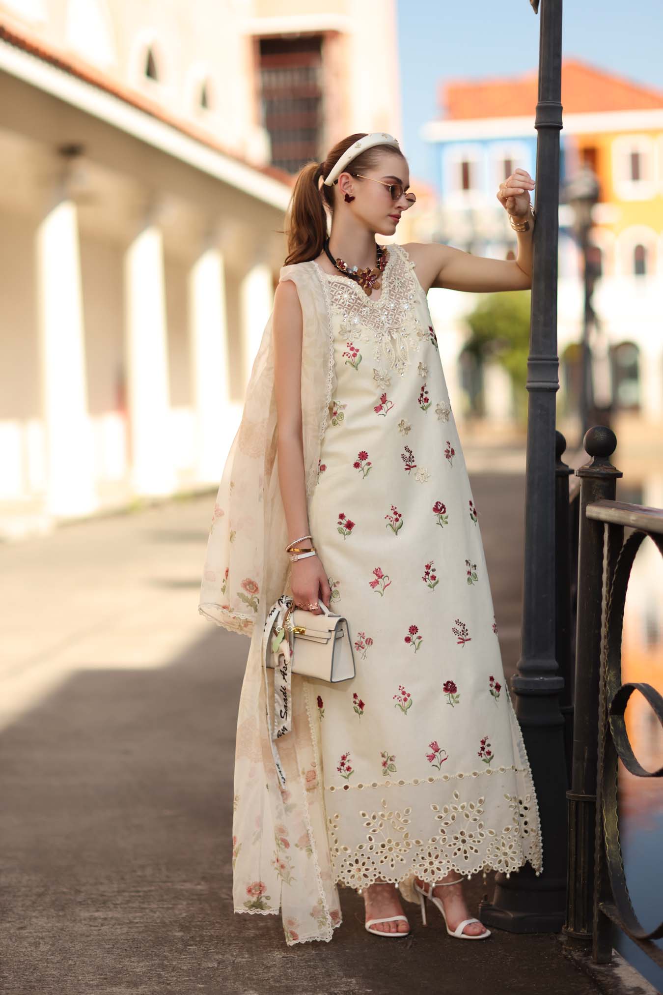 Noor by Saadia Asad | Eid Luxe Printkhaas 26 | D8 - A - Vanilla Mist