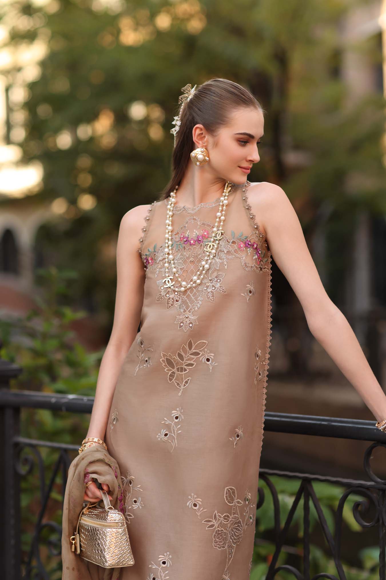Noor by Saadia Asad | Eid Luxe Printkhaas 26 | D5 - B - Warm Biscotti