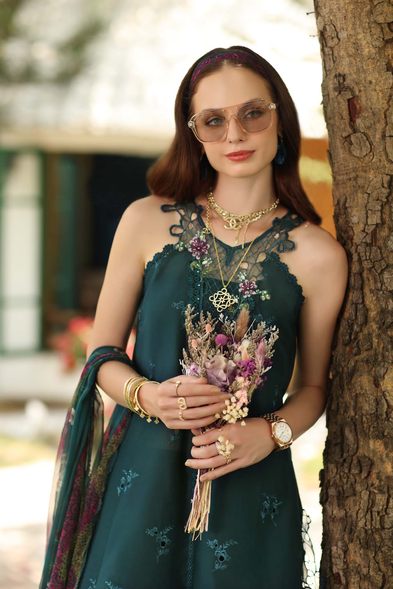 Noor by Saadia Asad | Noor Eid Printskhas 26 | D6 – Coblat Teal