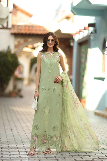 Noor by Saadia Asad | Luxe Chikankari 26 | D3 - A - Pistachio