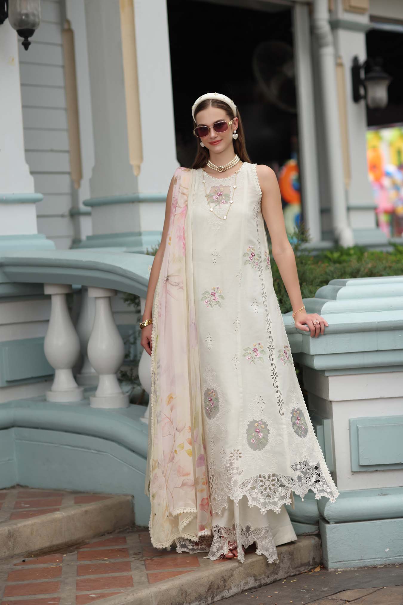 Noor by Saadia Asad | Eid Luxe Chikankari 26 | D2 - Pearl Ivory