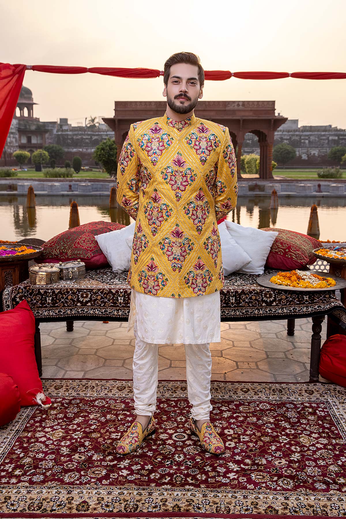 Pakistani Menswear | Mina Kashif | Sherwani D-16
