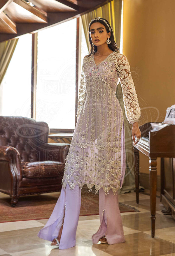 Layla Chatoor | Luxury Pret | Purple Tunic With Long Pants