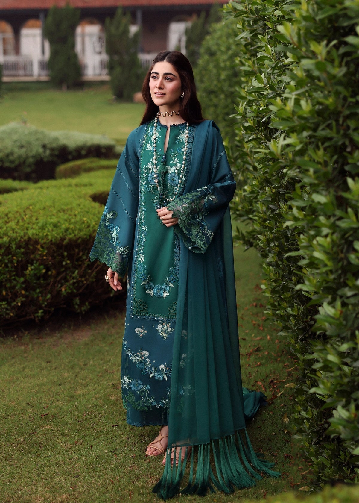 Sardinia | Embroidered Lawn Edit 26 | Hillside Teal
