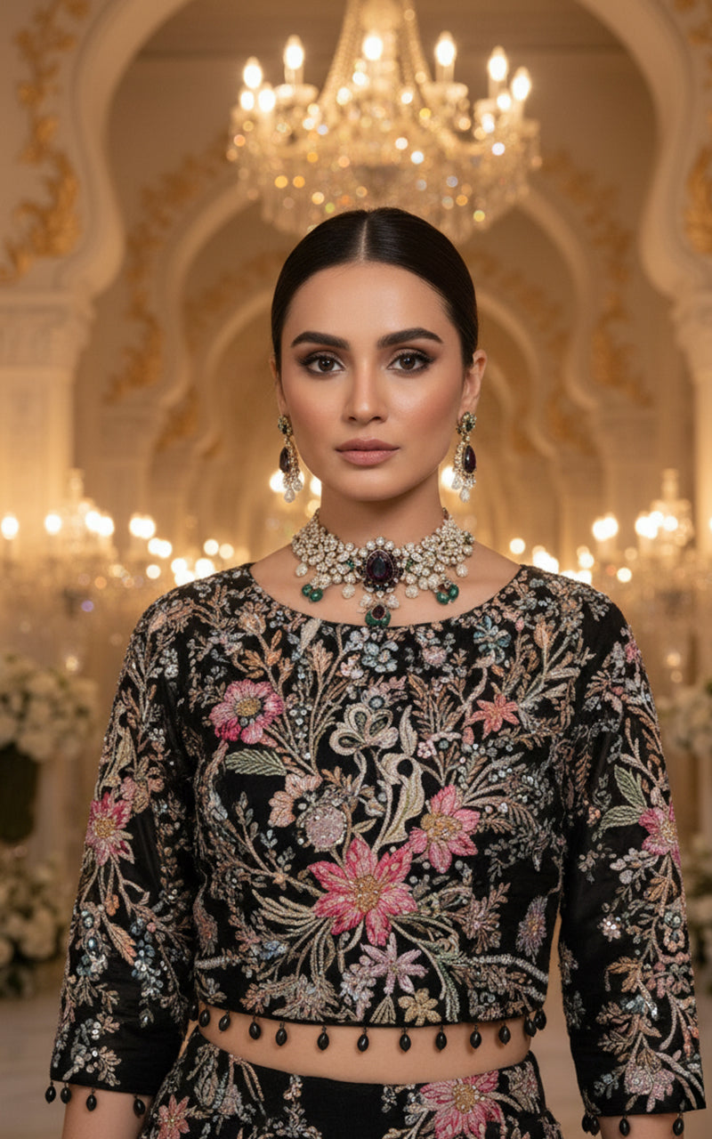 Threads and Motifs | Formal Dresses 25 | Embroidered Blouse With Lehenga